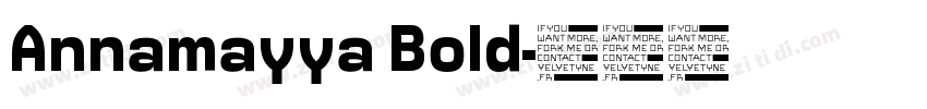 Annamayya Bold字体转换